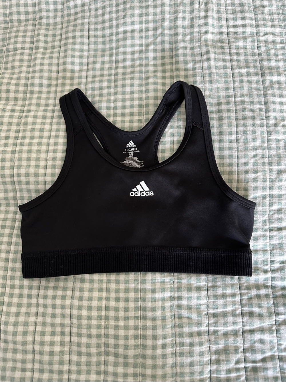 adidas Black Performance Racerback Sports Bra